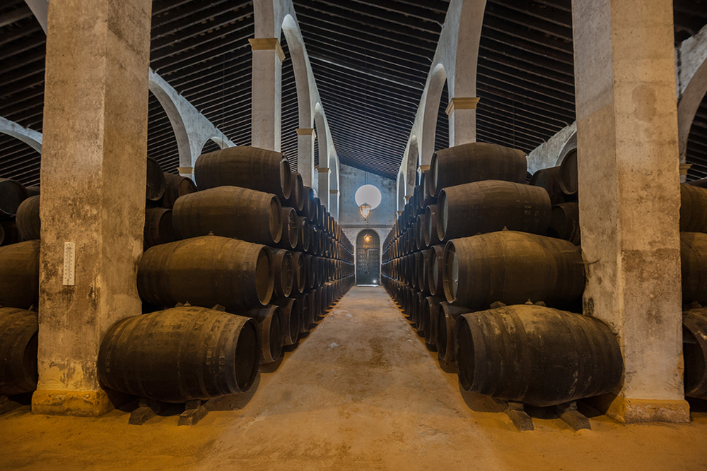 Sherry Barrels In Jerez Bodega, Spain